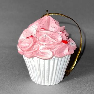 Pink 3D Cupcake Ornament